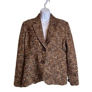 Coldwater Creek Brown Tweed Blazer